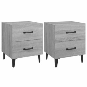 vidaXL 2 db szürke sonoma színű éjjeliszekrény 40 x 35 x 47