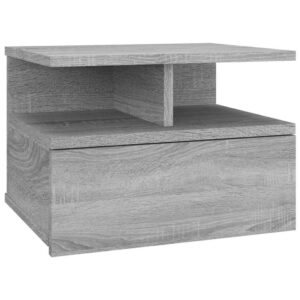 vidaXL szürke sonoma színű szerelt fa fali éjjeliszekrény 40x31x27 cm