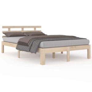 vidaXL Super King tömör fa ágykeret 180 x 200 cm
