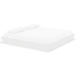 vidaXL fehér tömör fa ágykeret 200 x 200 cm
