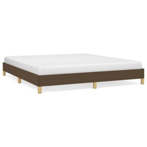 vidaXL sötétbarna szövet ágykeret matrac nélkül 180 x 200 cm
