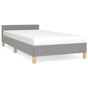 vidaXL világosszürke szövet ágykeret matrac nélkül 100x200 cm
