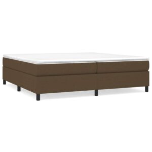 vidaXL sötétbarna szövet rugós ágykeret 200 x 200 cm