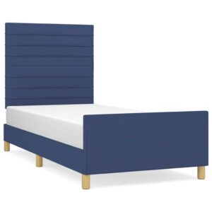 vidaXL ágykeret matrac nélkül kék 100x200 cm anyagból